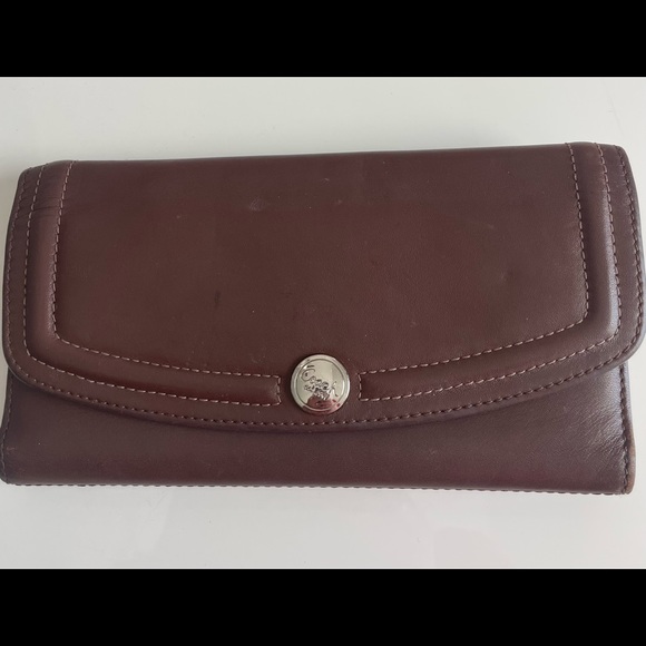 Vintage Coach brown leather wallet - Picture 1 of 6